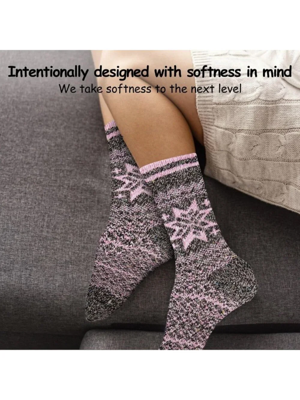 Cozy Multi-Color Crew Socks | Soft Knit Holiday Fashion | Perfect Gift Idea
